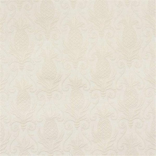Fine-Line 54 in. Wide Off White; Pineapple Jacquard Woven Upholstery Grade Fabric FI264289